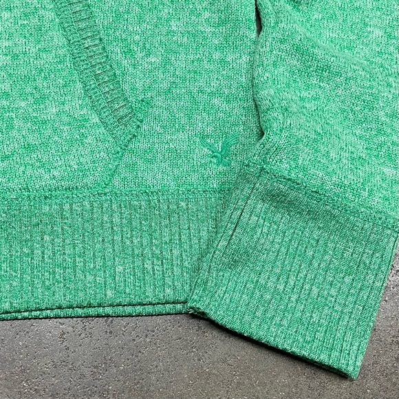 American Eagle Full Zip Logo Sherpa Hoodie Sweatshirt Y2K - Picture 3 of 10